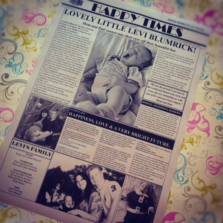 baby birth announcements in newspaper