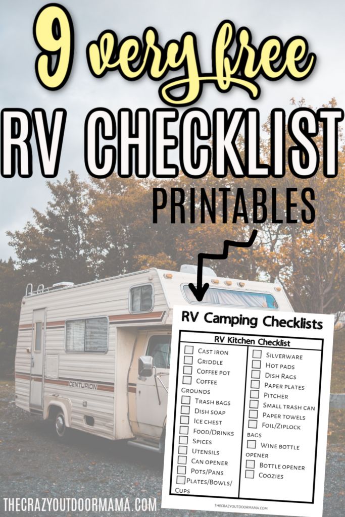 The Ultimate RV Camping Checklists [9 Free Printable RV Checklist PDFs The Ultimate RV Camping Checklists [9 Free Printable RV Checklist PDFs
