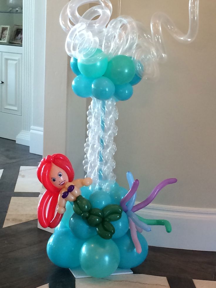 Mermaid Balloon Column bubbles are spiraling up the column Mermaid Balloon Column bubbles are spiraling up the column