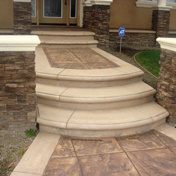 stamped concrete steps square stamped concrete walkway with custom bullnose steps stack ledgestone veneer and yelp outsidegarden in 2018 concrete concrete stamped concrete steps square stamped concrete walkway with custom bullnose steps stack ledgestone veneer and yelp outsidegarden in 2018 concrete concrete