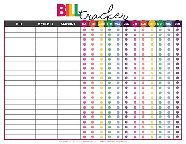 5 steps to get financially organized for the new year monthly bills template