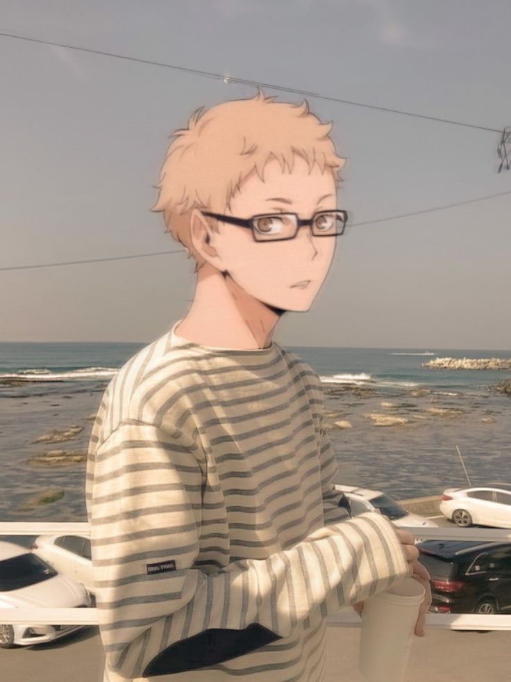 tsukishima kei | Ilustrasi karakter, Ilustrasi komik, Animasi