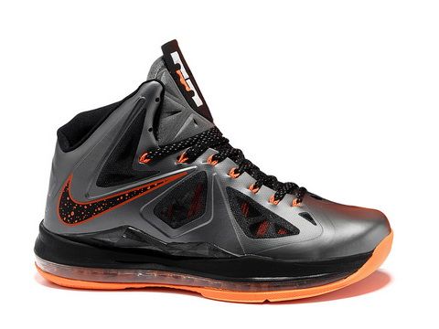 Nike LeBron 10 Silver Black Orange Style Code:541100-100 The Nike LeBron 10