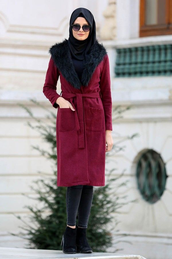 Tesettur Yakasi Kurklu Kaban Modelleri Moda Kabana Giyim Tesettur Yakasi Kurklu Kaban Modelleri Moda Kabana Giyim