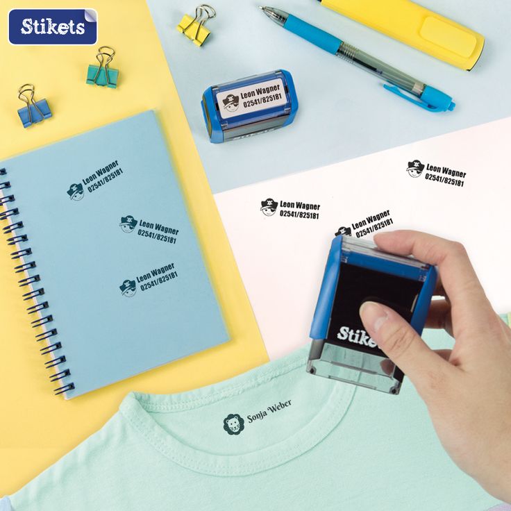 Rechteckiger personalisierter Namensstempel für Textilien und Gegenstände Stikets Stamp Rechteckiger personalisierter Namensstempel für Textilien und Gegenstände Stikets Stamp