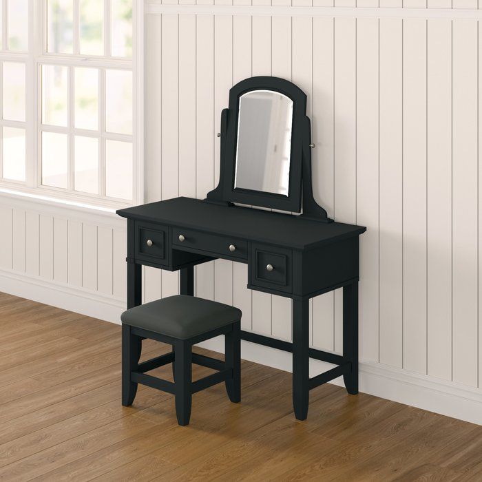 Alcott Hill Mckeel Vanity Set With Mirror Reviews Wayfair Bedroom Floor Plans Alcott Hill Mckeel Vanity Set With, Little Girl Vanity Set Wayfair