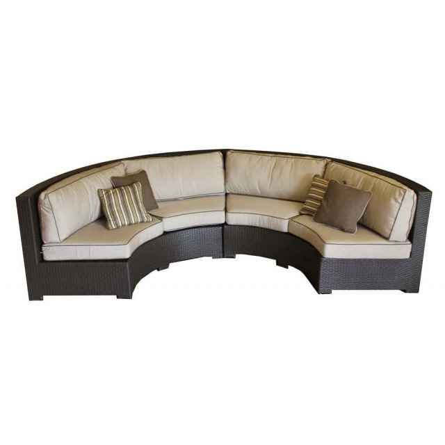Malibu Collection Curved Wicker Sectional Sofa Set Outdoor Malibu Collection Curved Wicker Sectional Sofa Set All Backyard Fun