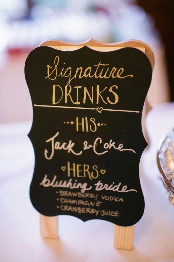 Signature Drink Signs For Your Wedding Bar Perfect Tail Signature Drink Signs For Your Wedding Bar Perfect Tail Hour Cute You Need 2017 Trends Blushing Bride Weddingideas