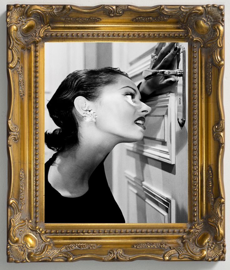 Helmut Newton /'Heather Looking Through A Keyhole,1994/' Retro Photograph print.
