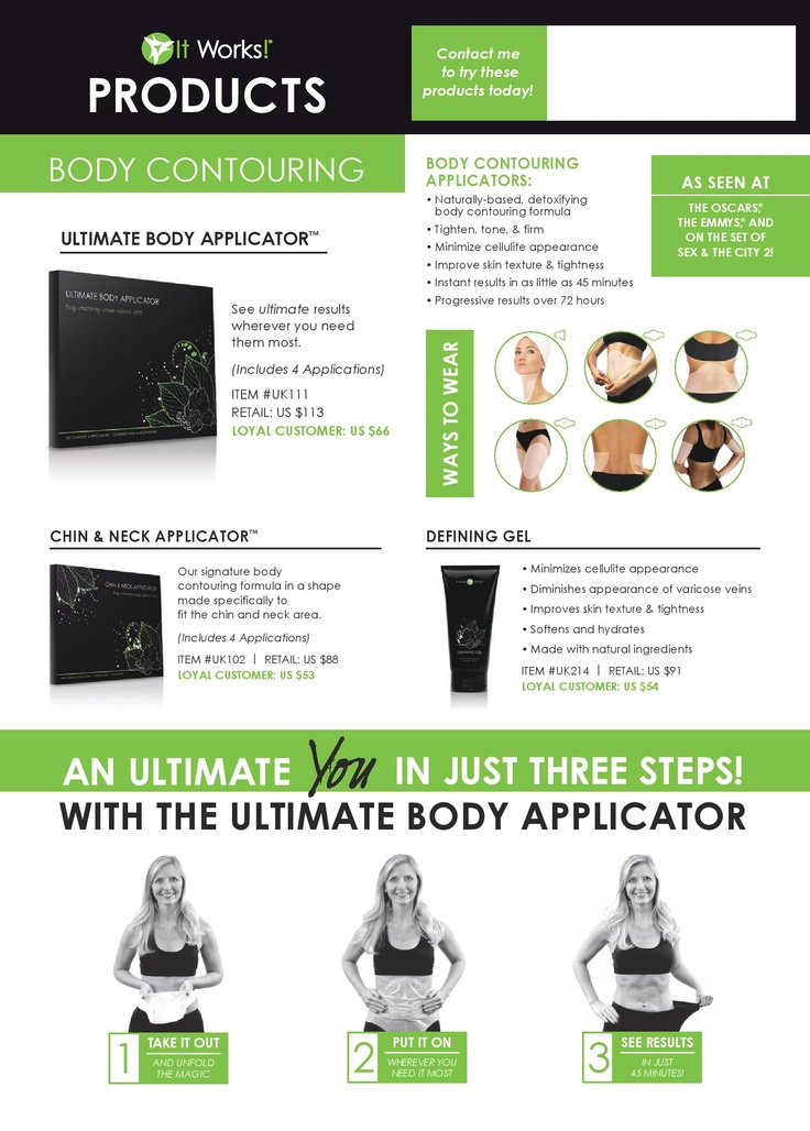 it works product pamphlet