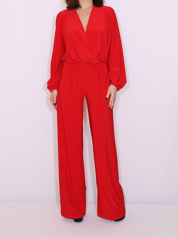 red jumpsuit women's clothing