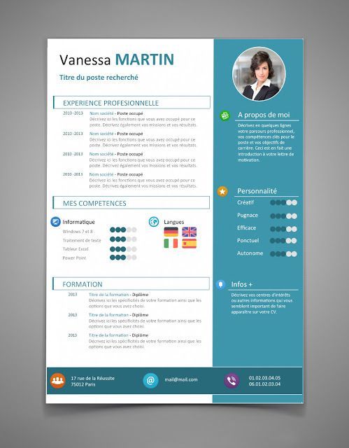 Image : 1000 id es sur Exemple De Cv sur Pinterest | Cv ...