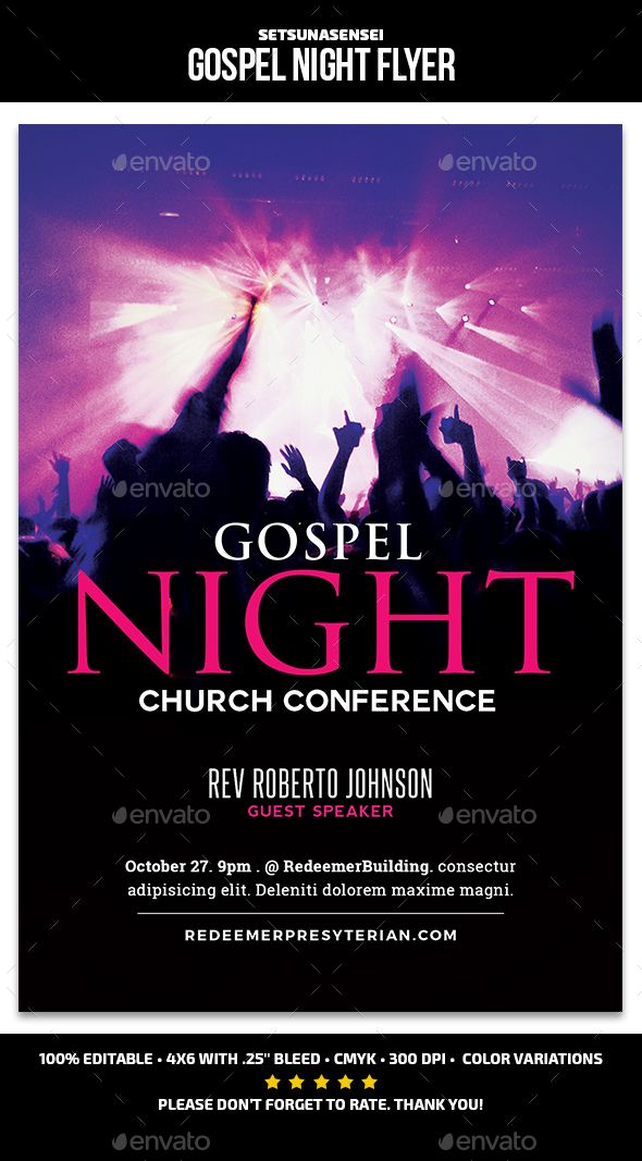 gospel night flyer church flyers flyer pinterest flyer