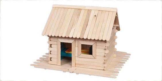 Super Strong Structures Cabin | Cabin crafts, Popsicle stick crafts