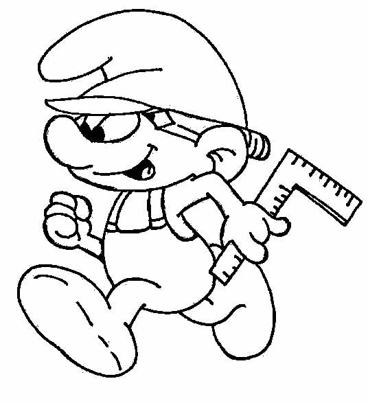 handy smurf holding a ruler coloring pages for kids printable smurfs coloring pages for kids - Smurf Coloring Pages handy smurf holding a ruler coloring pages for kids printable smurfs coloring pages for kids - Smurf Coloring Pages