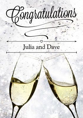 Personalised Card - Congratulations Champagne | GettingPersonal.co.uk | Personalized card, Cards ...