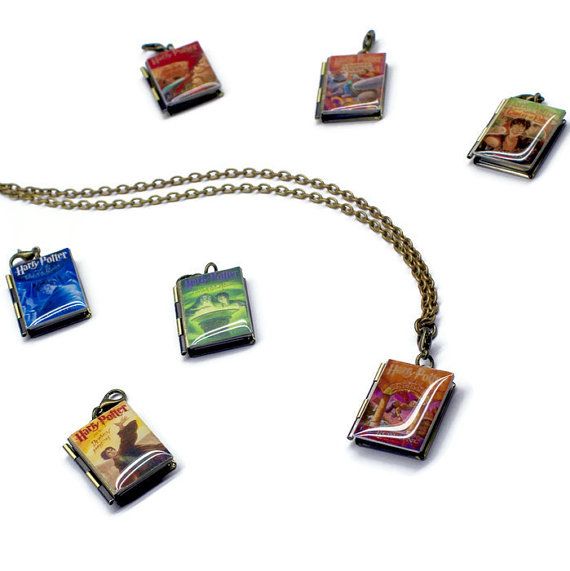 JK Rowling Book Locket Charm Keychain Pendant Necklace Harry Potter Jewelry JK Rowling Book Locket Charm Keychain Pendant Necklace Harry Potter Jewelry