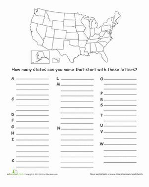 Name All 50 States | 3rd grade social studies, Social studies