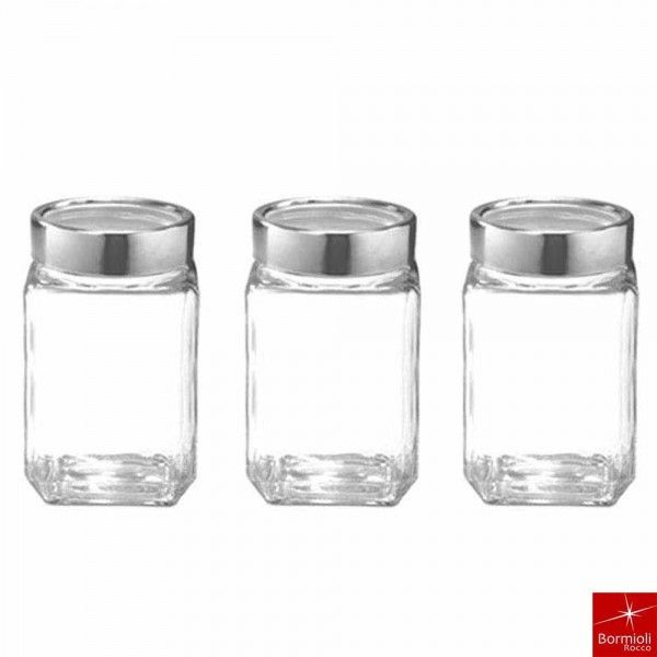 481 Best Kitchen Storage Containers Images On Pinterest Cooking Bormioli Rocco Cube Jars Set Of 3 Pcs 310ml