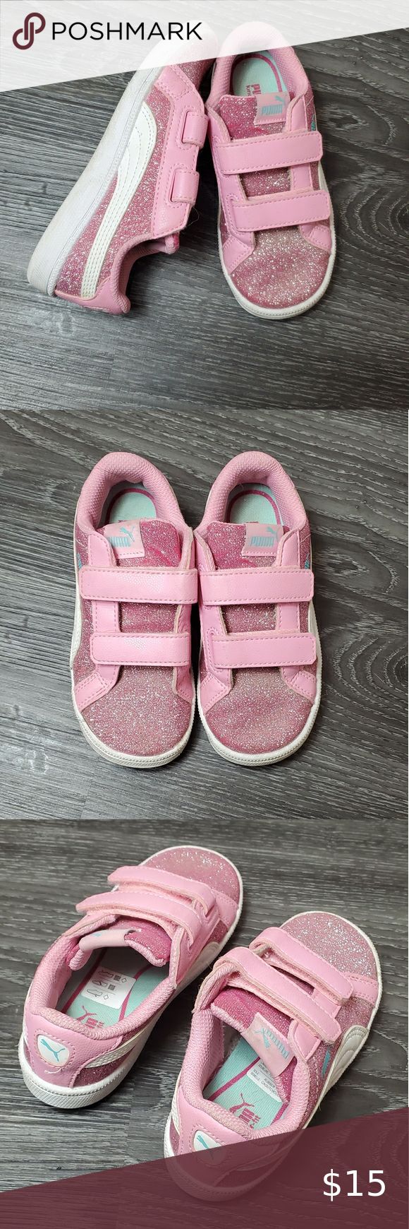 Kids Puma Sneakers | Puma sneakers, Pink sparkle shoes, Sparkle shoes