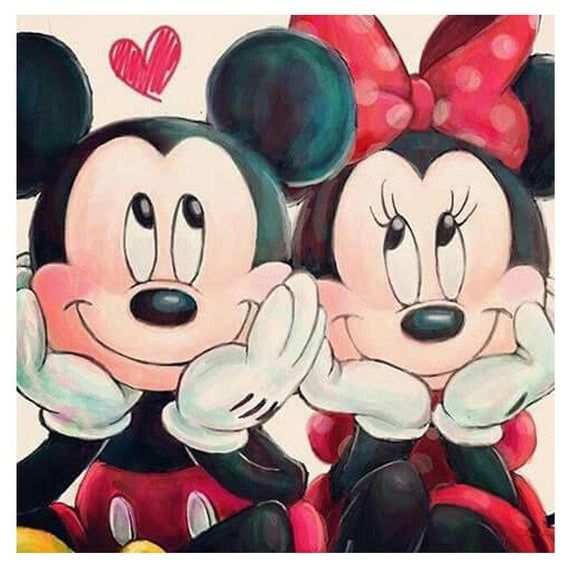5d Diamond Painting Kit Disney Cartoon Embroidery Diamond Full Round Square Cross Stitch Cartoon Diamond Mosaic Kids Gift Home Bedroom Wall Mickey Mouse Drawings Mickey Mouse Art Mickey Mouse Wallpaper