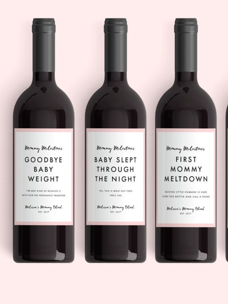 New mommy wine labels