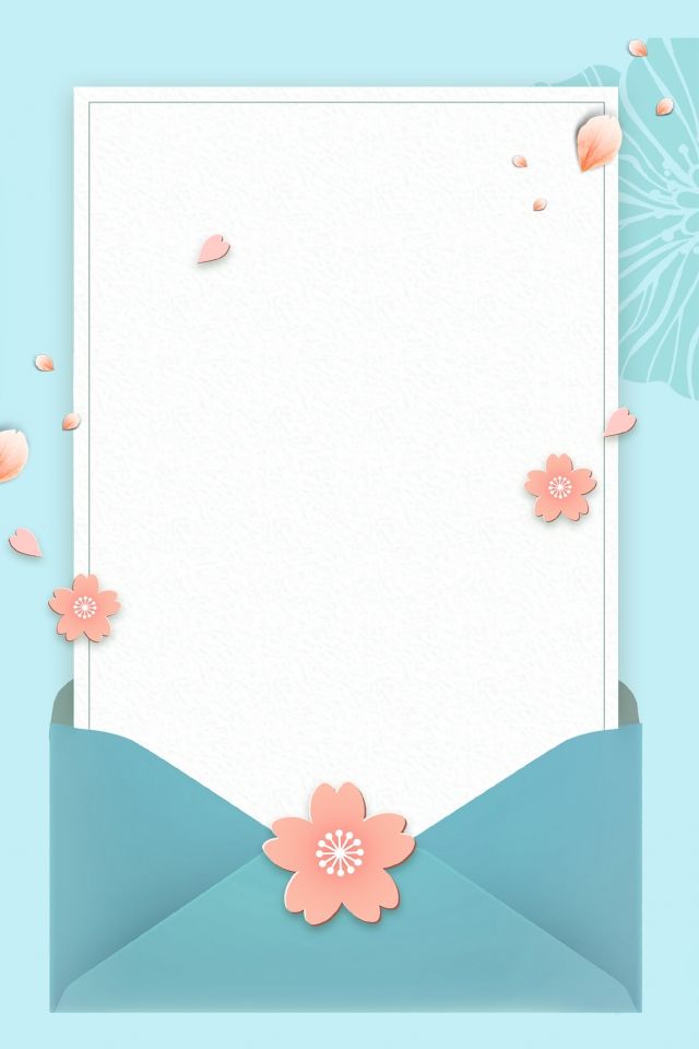 Envelope Fresco Azul Simples Dia Dos Namorados Chines Fundo De Publicidade Azul Fresco Envelope Simples Tanabata Dia Dos Namorados Publicidade Plano Flower Background Wallpaper Poster Background Design Floral Border Design