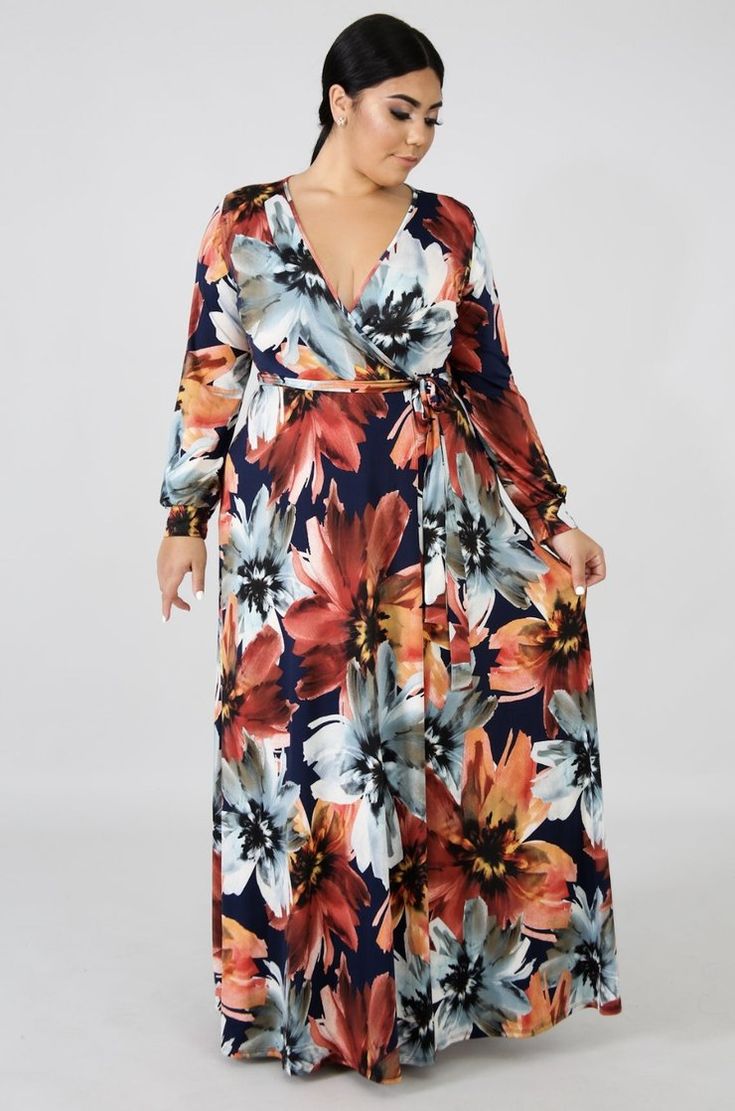 Fall Maxi Dress in 2020 Fashionable plus size clothing