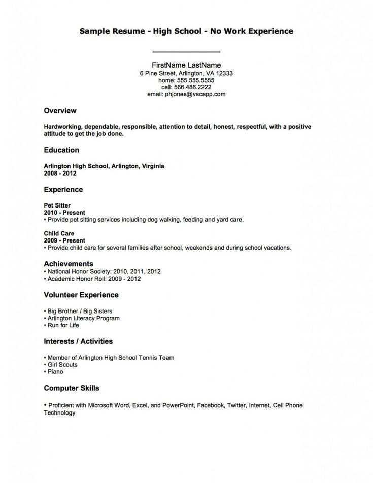 Sample Resume High School No Work Experience First Job Resume Template Resume Sample For College Student With No Experience How To Make My First Resume
