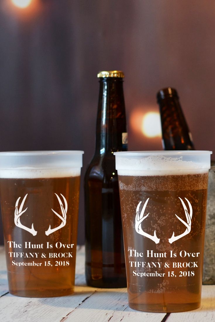 Best 25 Personalized Cups Ideas On Pinterest Custom 22 Ounce Size Plastic Stadium Cups Custom Printed With Antlers Design And Phrase The Hunt