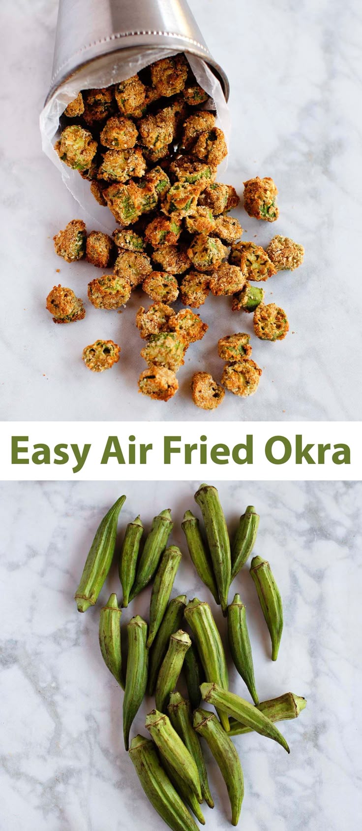 Air Fried Okra | Recipe | small bites | Air fried food ... Air Fried Okra | Rec