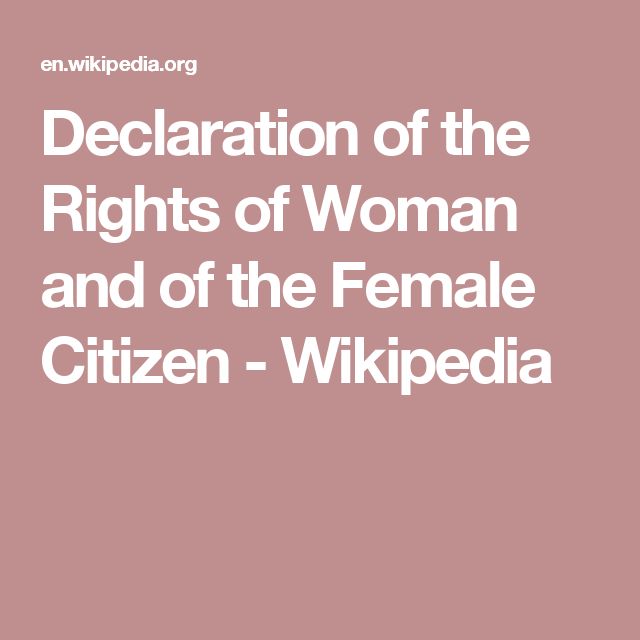 declaration of the rights of woman and the female citizen declaration of the rights of woman and the female citizen