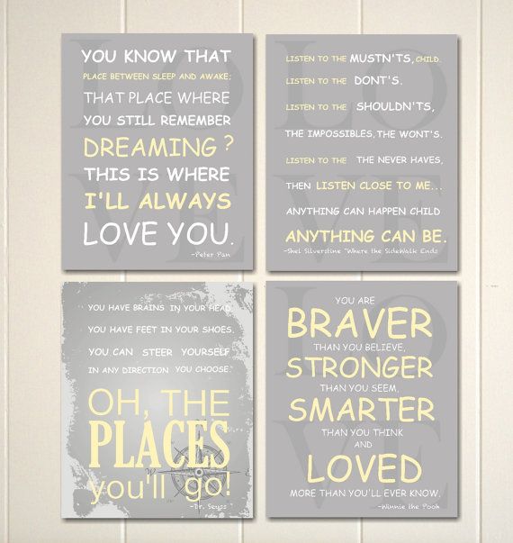 Baby Boy Nursery Art Inspirational For Grey Yellow Typography Wall Baby Boy Nursery Art Inspirational For Grey Yellow Typography Wall