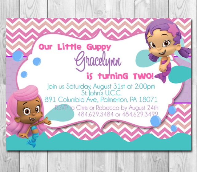 Bubble Guppies Invitation Bubbl