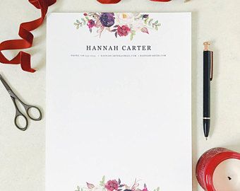 Bohemian Letterhead Design, Letterhead Template, Printable Cover Letter, Blank Cover Letter, Boho, Word or Pages, Instant Download