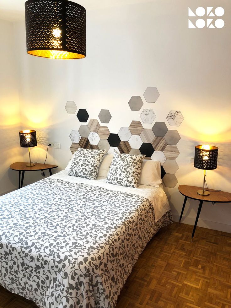 Azulejos Hexagonales De Cerámica Y Madera Decoraciones De Dormitorio Decoración De Unas Camas