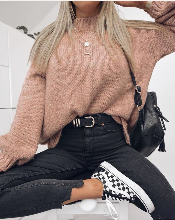 checkered vans - casual autumn outfit, winter outfit, style, outfit inspiration
