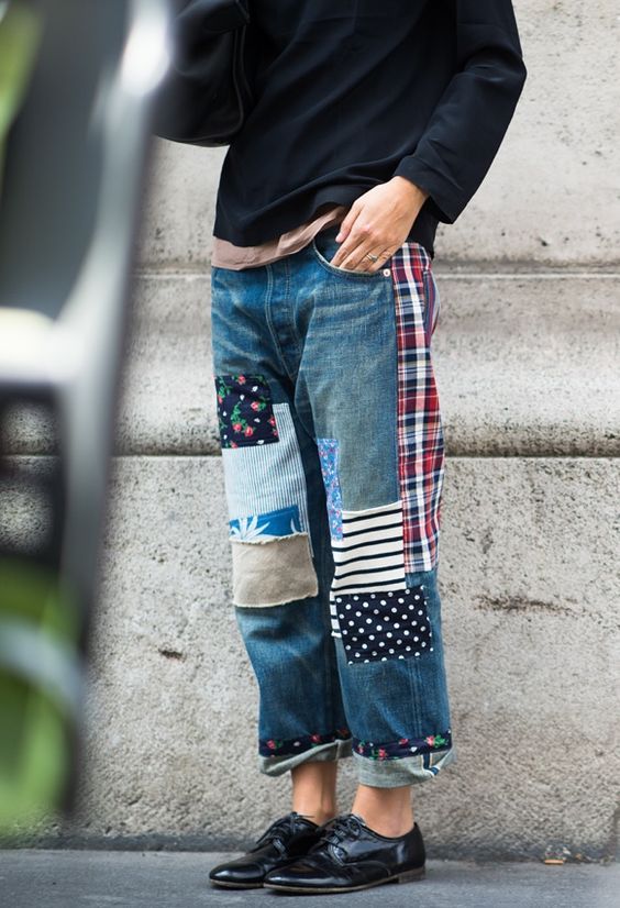 21 Wege, dem Patchwork Jeans Trend zu folgen #akadollface #candysweet #nähen #l...
