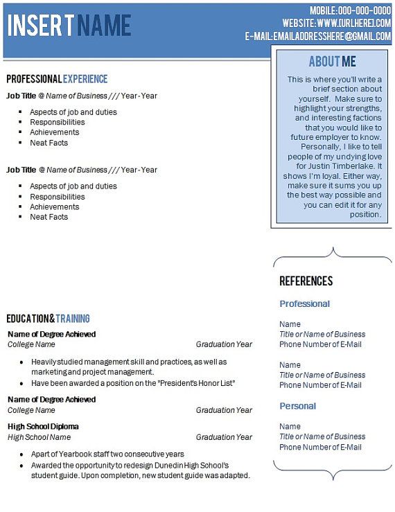 42 best Our Resume Templates images on Pinterest Resume - resume ms word format 42 best Our Resume Templates images on Pinterest Resume - resume ms word format