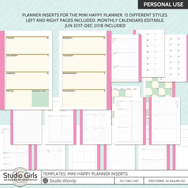 weekly planner printables personal planner planner pages templates