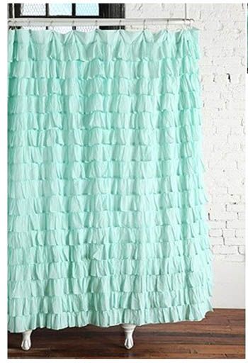 25 best Blue Ruffle Shower Curtain images on Pinterest | Bathroom ... 25 best Blue Ruffle Shower Curtain images on Pinterest | Bathroom ...