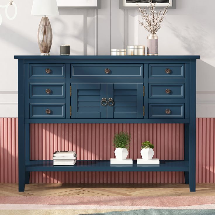 Modern Console Table Sofa Blue Tables Wood Modern Console Table Sofa Blue, Décor Therapy Taylor Four Drawer Console Table Black