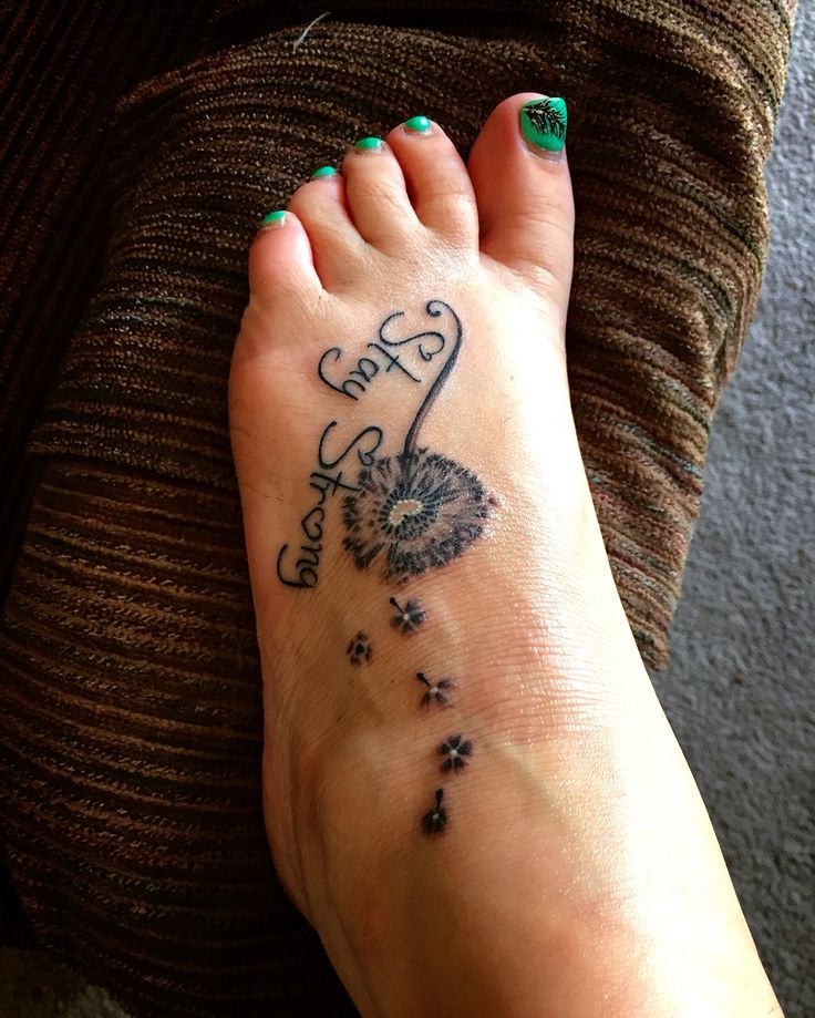 Stay strong tattoo with heart dandelion | Tattoos, Stay strong tattoo