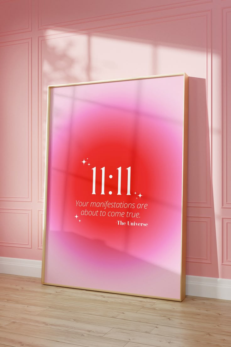 Angel Number 1111 Poster Spiritual Wall Art Aura Gradient Angel Number 1111 Poster Spiritual Wall Art Aura Gradient