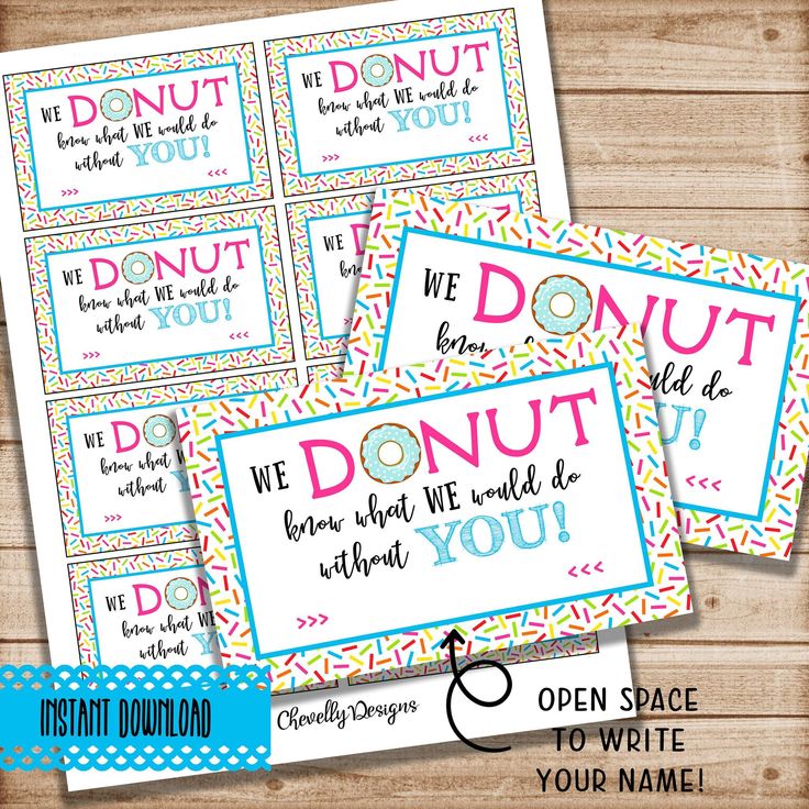 We DONUT Know What We Would Do Without You Printable