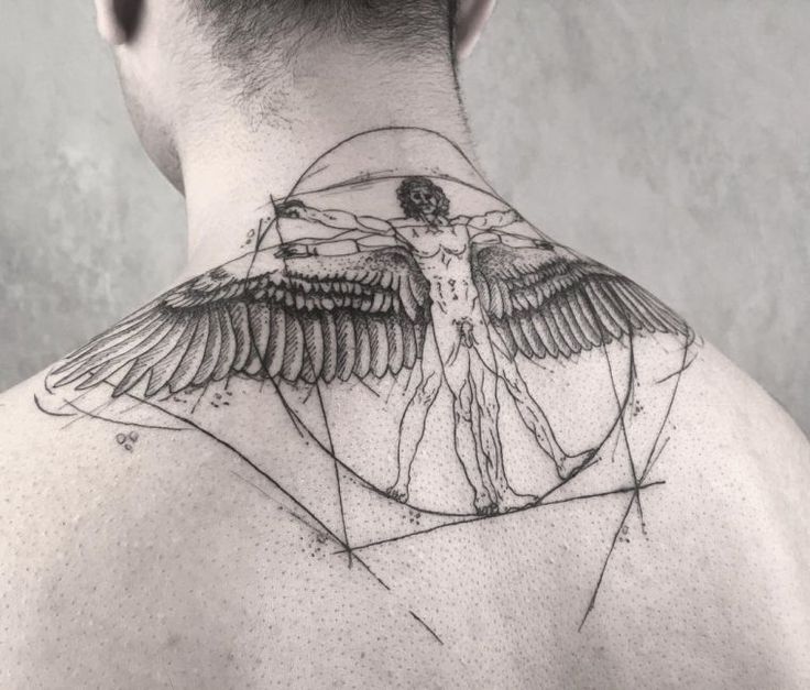 tattoo architecture homme dos et idée de tatouage homme de Vitruve tattoo architecture homme dos et idée de tatouage homme de Vitruve