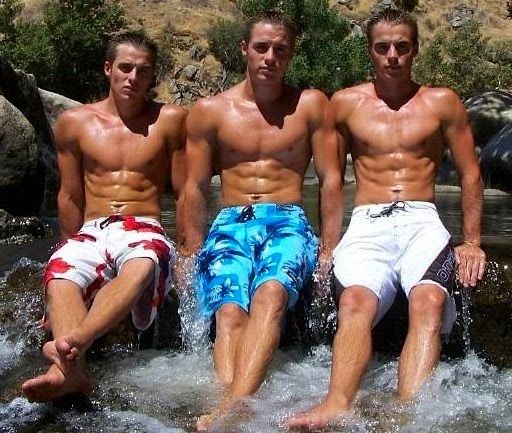 Tranny amatuer Gay karshner shirtless triplet