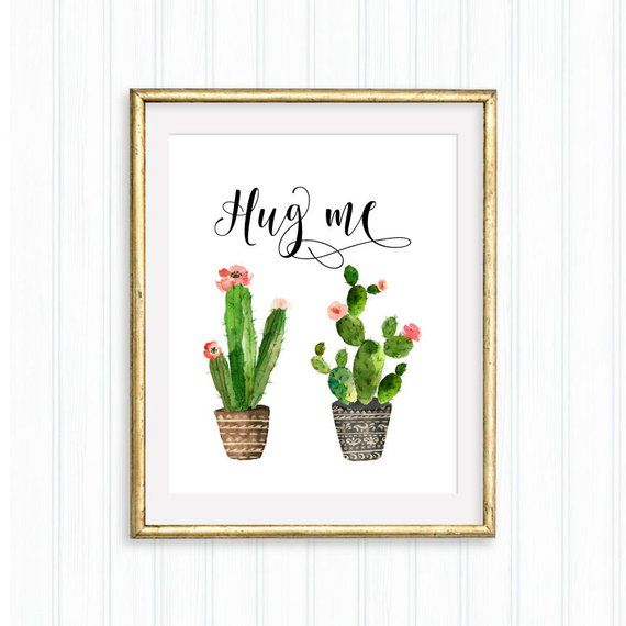 Love grows here cactus print cactus decor cacti printable printable art home wall decor watercolor cactus watercolor succulents