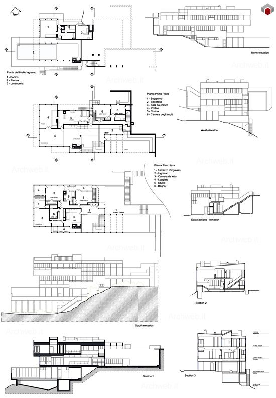 Desert House - Richard Neutra DWG Section for AutoCAD #desert #house - #richard