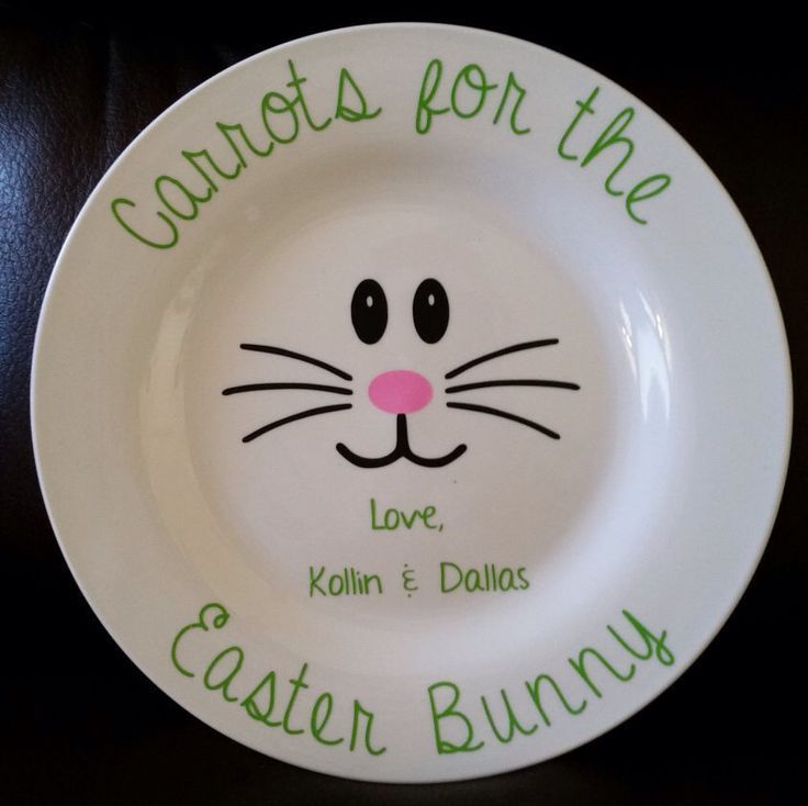 Carrots for the Easter Bunny Plates!Personalization Optional! by KRAFTSBYKRISTINANN on Etsy www.etsy.com/...
